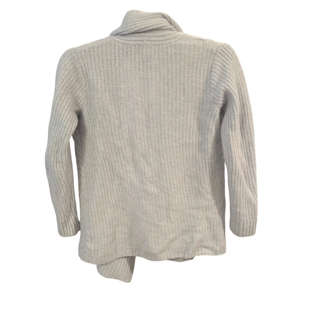 Haven Well Within Cardigan Women XS Blue Cashmere Cable‎ Knit Open Front Sweater